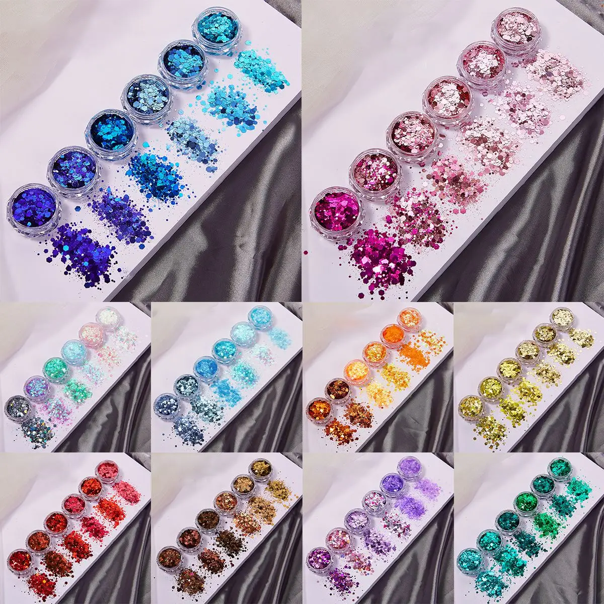 Resin Glitter Pack - 6 Kolorów/Zestaw Brokatowe Cekiny z Żywicy