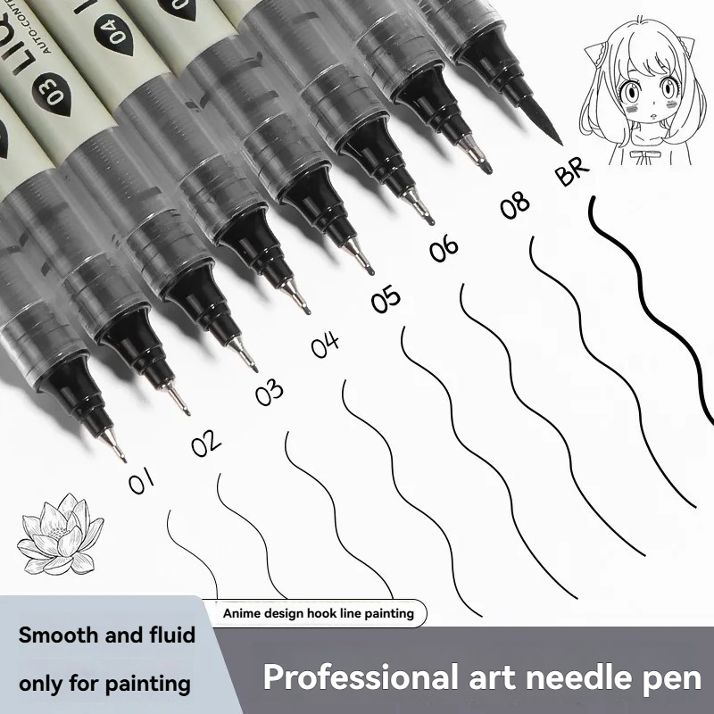 Copic Marker Sketch - 12 sztuk czarnych pisaków fineliner, markery