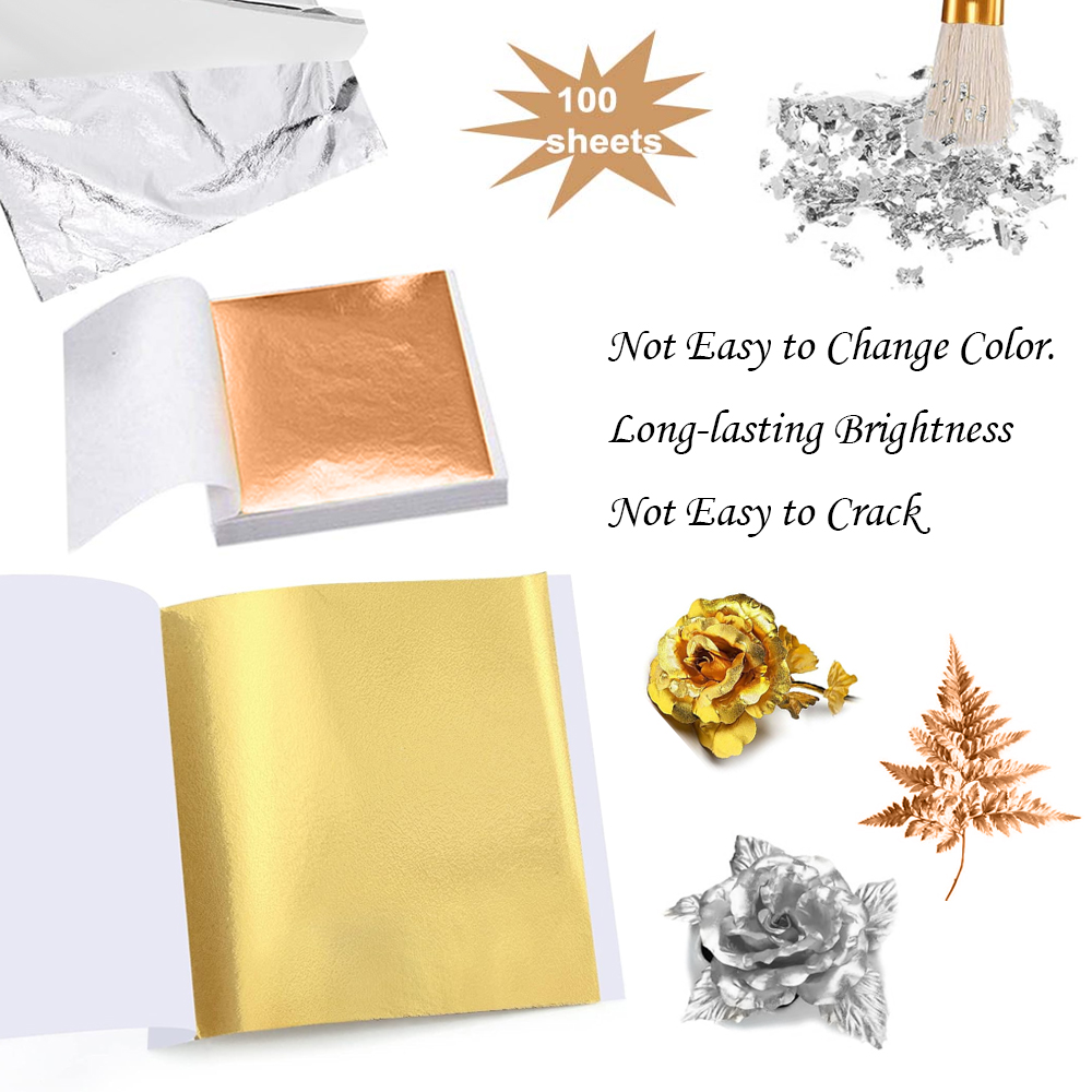 Gold Foil Flakes - 100 szt. Imitacji złota, srebra i