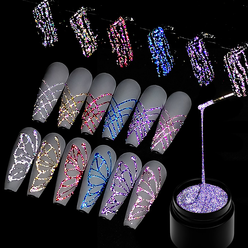 Resin Glitter Pack - Zestaw 6 szt. odblaskowych brokatowych żeli