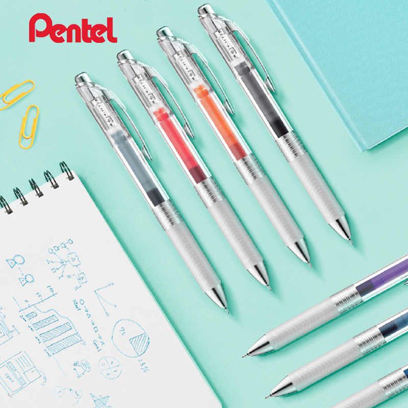 Pentel Pen Energel - Długopisy żelowe Pentel EnerGel Inkfree, wysuwane,