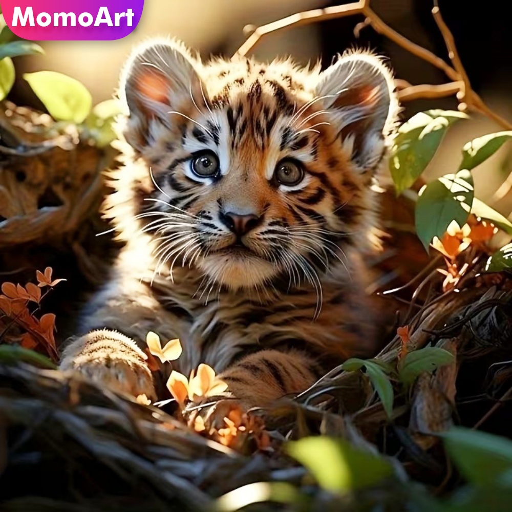 Resin Craft For Beginners - Momoart Diamentowe Malowanie Tygrys Wzór Zwierzęcy