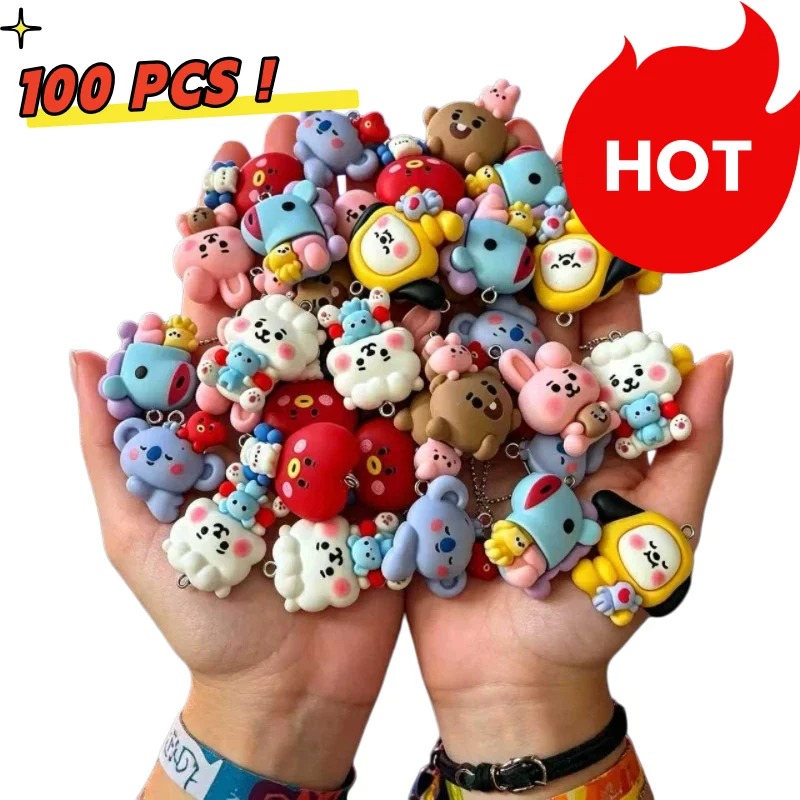 Resin Craft Supplies - 7 szt. BT21 Żywiczne Charmsy z