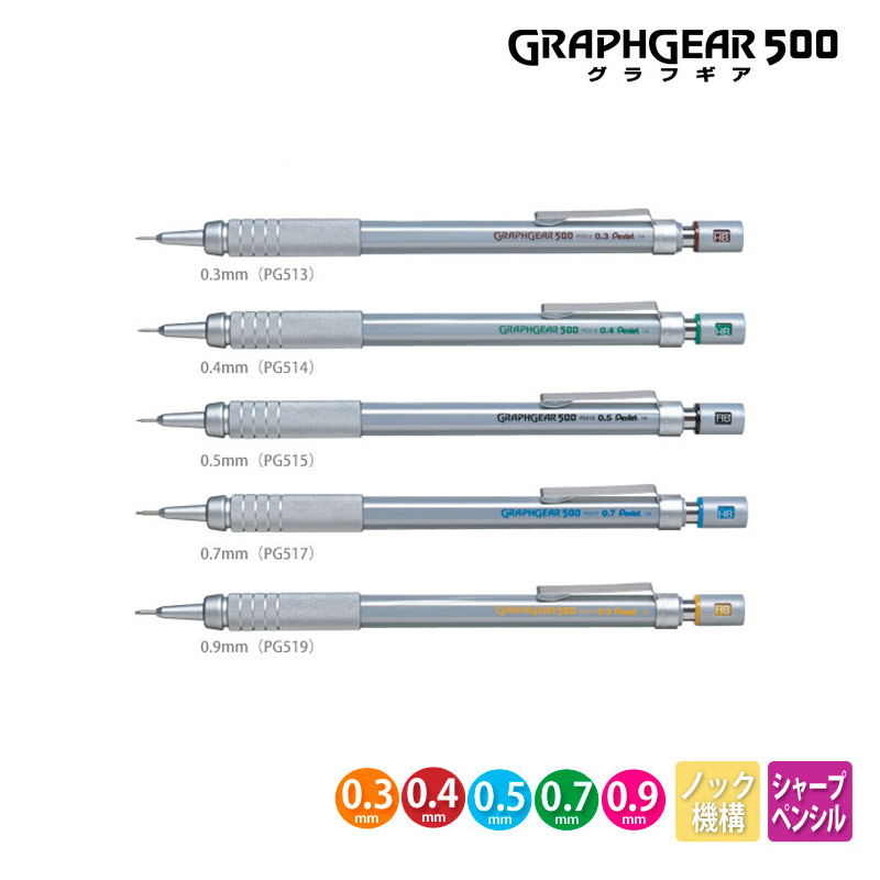 Pentel Pen Graphgear - Pentel Graphgear 500 kreślarski ołówek automatyczny