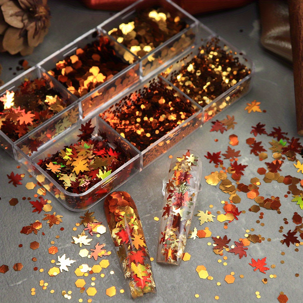 6 Siatek Jesienne Brokatowe Pł – Gold Foil Flakes recenzja i cena