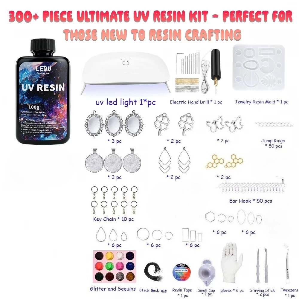Zestaw 300 szt. żywicy UV, 100 – Epoxy Uv Resin Kit recenzja i cena