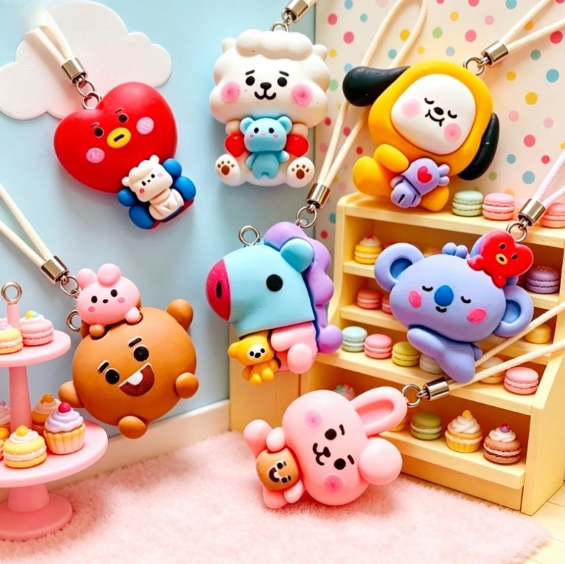 7 szt. BT21 Żywiczne Charmsy z – Resin Craft Supplies recenzja i cena